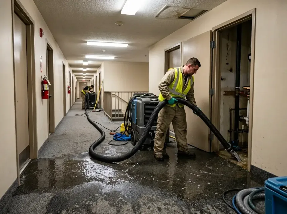 multi-unit-apartment-hallway-f-005 — frequently asked questions, Emergency Burst Pipe Water Extraction & Removal in Schiller…
